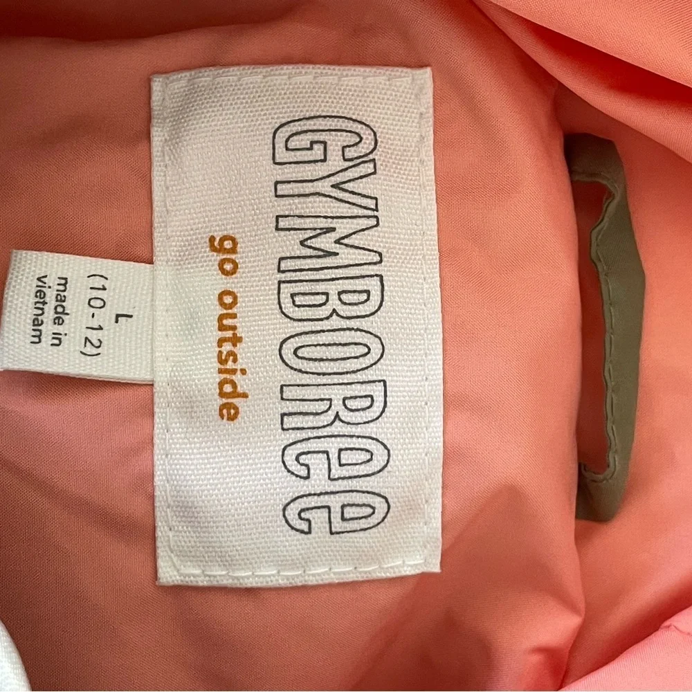 Girls Gymboree Olive, Green and Melon, Hooded Parka Size 11/12